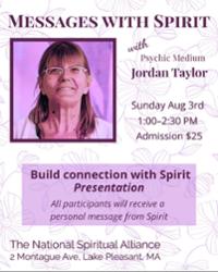Messages with Spirit w/Psychic Medium Jordan Taylor
